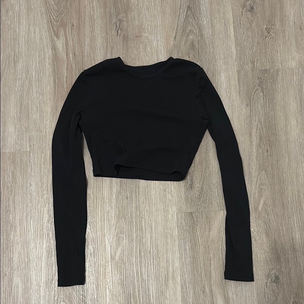 Luxury Garage Sale Black Fitted Crop Top